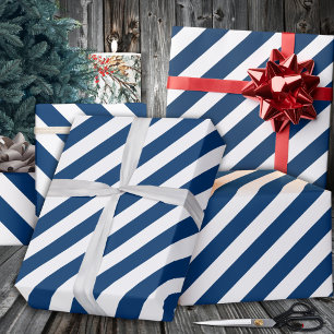 Papier Cadeau Vacances en Bleu Large Bleu Marine