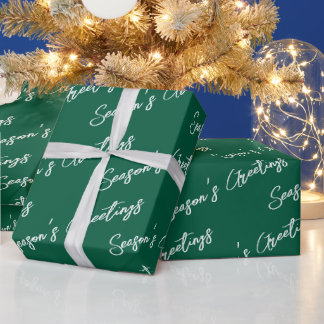 Papier Cadeau Vacances en ligne verte moderne