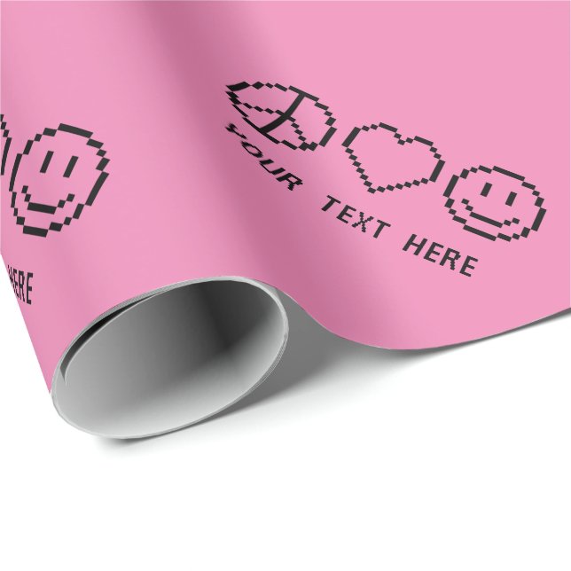 Papier Cadeau Vacances faites sur commande d'art de pixel de (Coin rond)