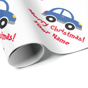 Papier Cadeau Vacances faites sur commande de Noël de voiture