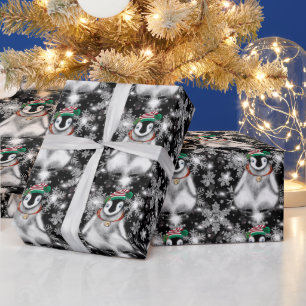 Papier Cadeau Vacances festives mignonnes parties scintillant de