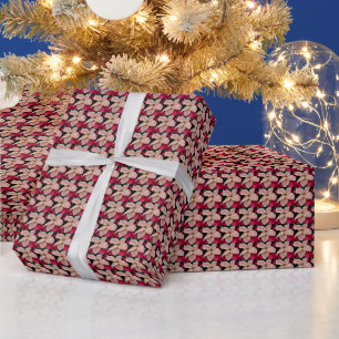 Papier Cadeau Vacances Motif en marbre rose et crème