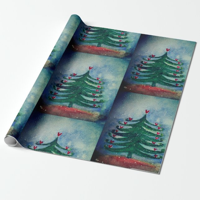 Papier Cadeau Vacances, Papier d'enveloppement d'hiver (Déroulé)