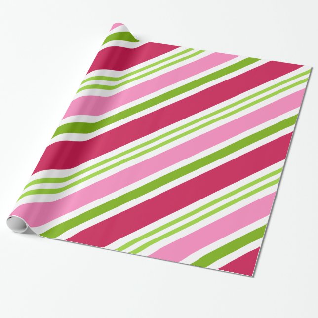 Papier Cadeau Vacances rose rétro bonbon Papier d'enveloppement  (Déroulé)