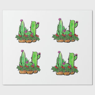 Papier Cadeau Vacances sympa Xmas Cactus cactus cactus succulent