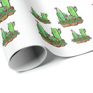 Papier Cadeau Vacances sympa Xmas Cactus cactus cactus succulent