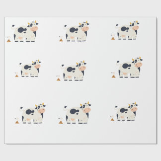 Papier cadeau « Vache lunatique »