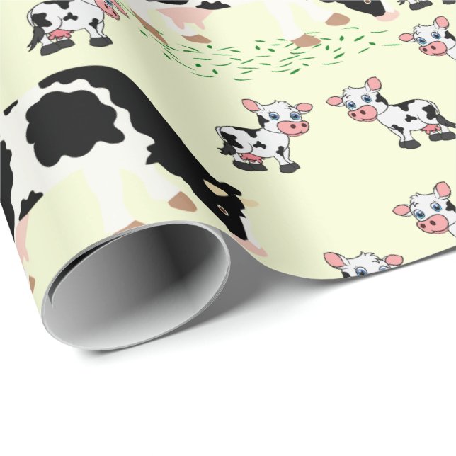 Papier Cadeau Vache mûre (Coin rond)