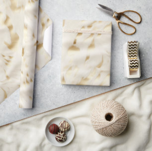 Papier Cadeau Vachette blanche en or à la crème occidentale