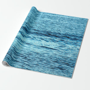 Papier Cadeau Vague d'eau bleue abstraite fond abstrait, aqua,