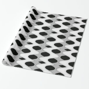 Papier Cadeau Vague noire et blanche