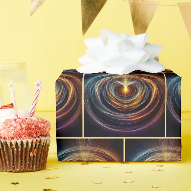 Papier Cadeau Vagues à énergie légère à mouvement torride (Fête d'anniversaire)