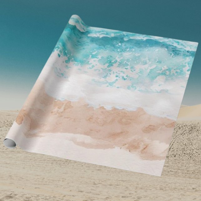Papier Cadeau Vagues de plage de rêve (Dive into a Beachy Birthday Celebration!)