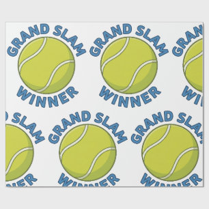 Papier Cadeau Vainqueur du Grand Chelem Balle de Tennis Champion