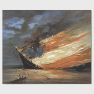 Papier Cadeau Vaisseau amiral de la guerre civile rebelle en feu