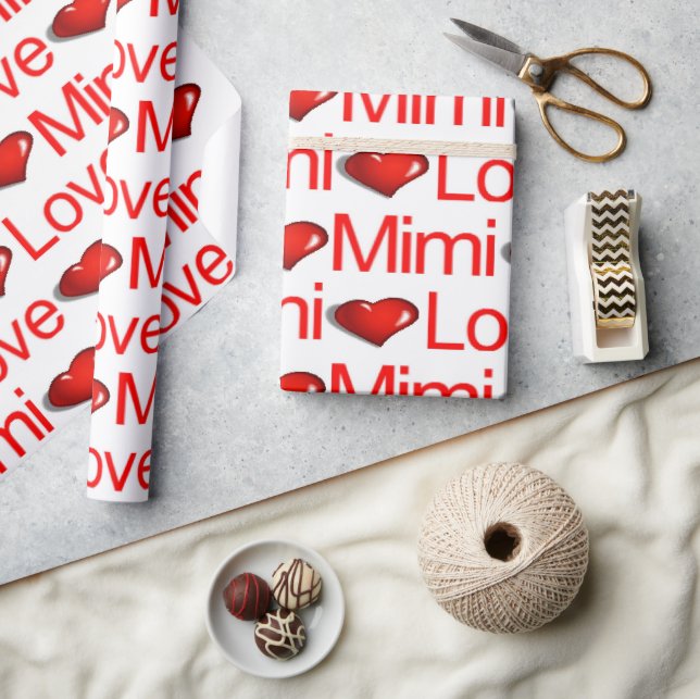 Papier Cadeau Valentine's Day Envelopper Papier Amour Mimi Coeur (Artisanat)