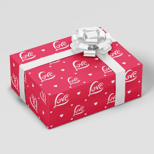 Papier Cadeau Valentines Jour Amour Coeur (Créateur téléchargé)