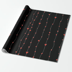 Papier Cadeau Valentines motif de coeur de jour