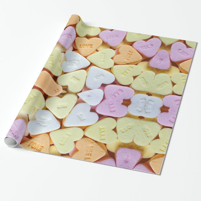 Papier Cadeau Valentines - Papier à envelopper (Déroulé)