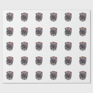 Papier Cadeau Vampire Patriotique Liberté Seigneur Horreur Monst