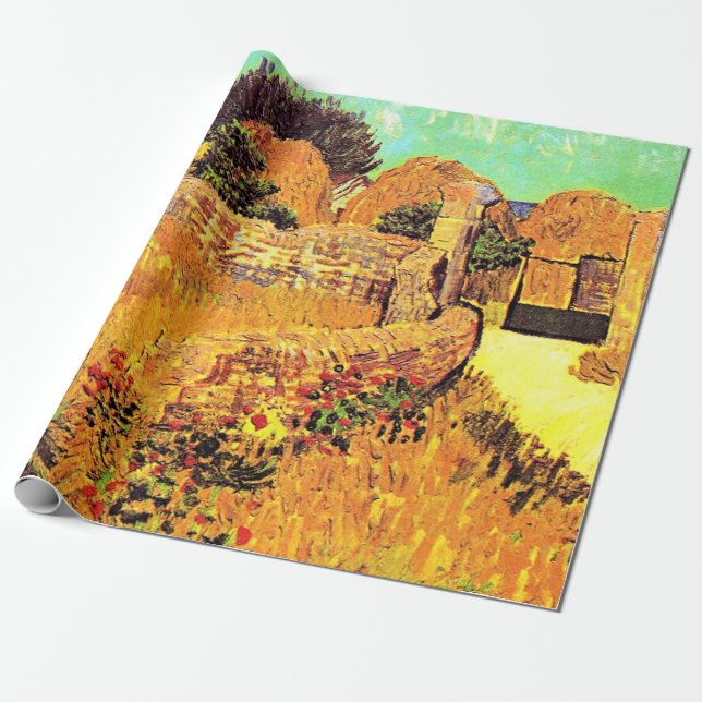 Papier Cadeau Van Gogh - Ferme en Provence (Déroulé)
