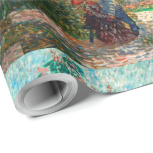 Papier Cadeau Van Gogh Garden à Montmartre avec des amoureux