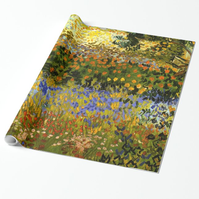 Papier Cadeau Van Gogh - Jardin de fleurs à Arles (Déroulé)