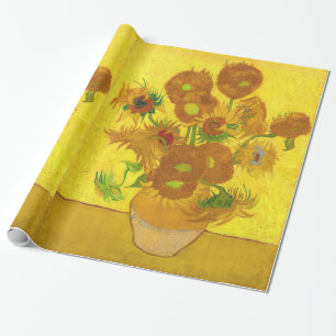 Papier Cadeau Van Gogh Quinze Tournesols Dans Un Vase Art