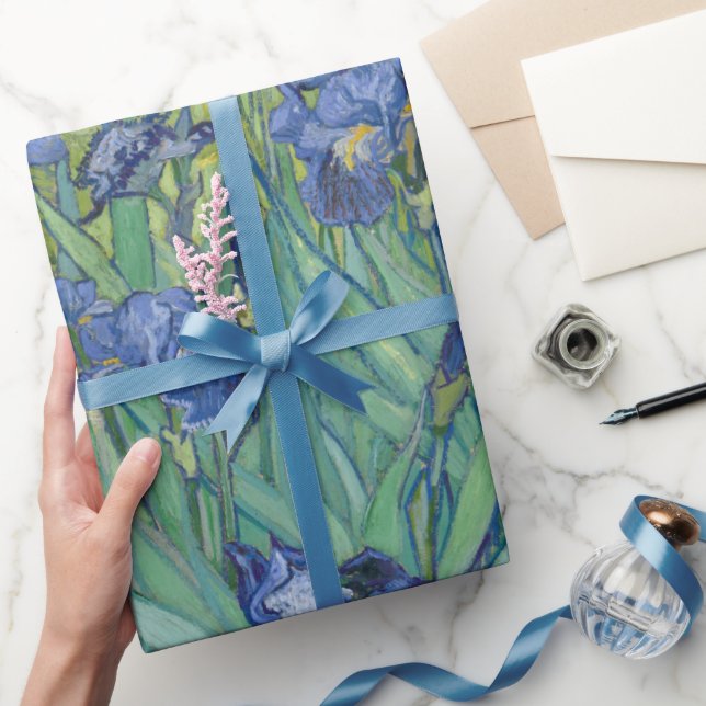 Papier Cadeau Van Gogh Vintage Irises    (Cadeaux)