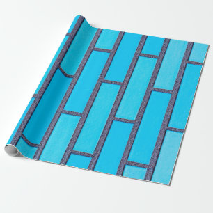 Papier Cadeau vecteur de brique turquoise et grise