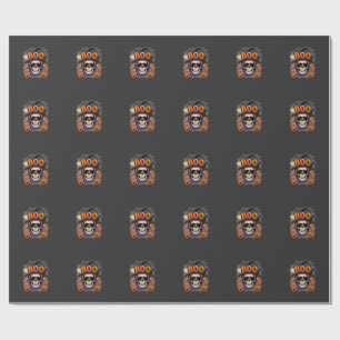 Papier Cadeau Vecteur de lunettes de soleil crâne Boo Halloween