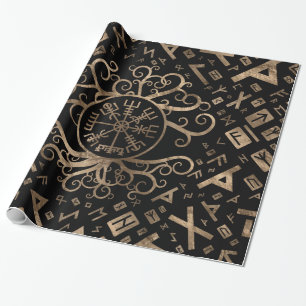 Papier Cadeau Vegvisir Arbre de vie Yggdrasil et Runes