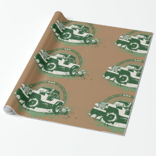 Papier Cadeau Véhicule Tout-Terrain 4x4 Vert