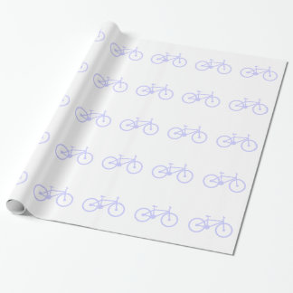 Papier Cadeau Vélo bleu lavande