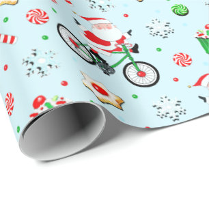 Papier Cadeau Vélo de Noël