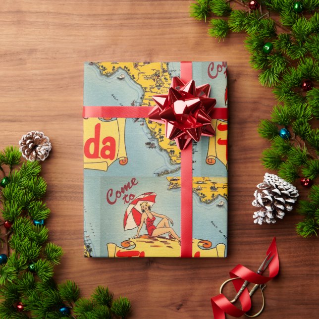 Papier Cadeau Venez en Floride ! (Cadeau de vacances)