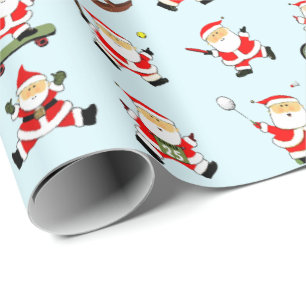 Papier Cadeau Ventilateur de Noël Sports Vacances Cadeau