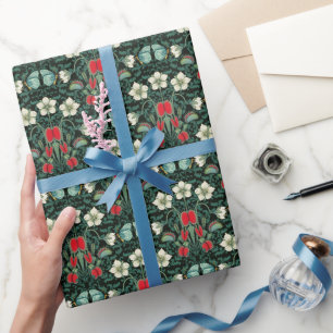 Papier Cadeau Vénus Flytrap et Blue Butterfly