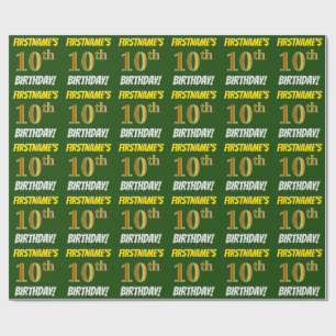 Papier Cadeau Verdissez, Faux/or d'imitation, le "10ème