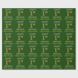 Papier Cadeau Verdissez, or le "JOYEUX ęr ANNIVERSAIRE " de Fau
