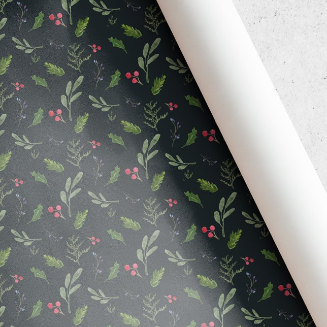 Papier Cadeau Verdure de Noël rustique (Créateur téléchargé)