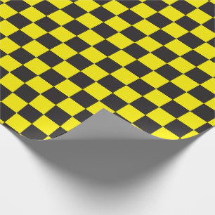 Papier Cadeau Vérificateurs en tableau de bord noir et [jaune]