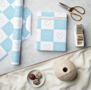 Papier Cadeau Vérificateurs et coeurs