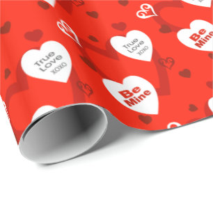 Papier Cadeau Véritable Amour Valentine's Day Papier enveloppant