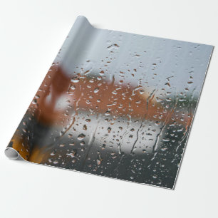 Papier Cadeau Verre avec gouttes d'eau