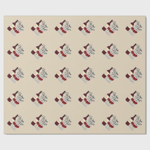 Papier Cadeau Verre de vin pas raisins alcool rose rouge pinot