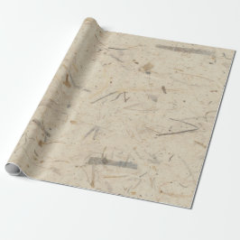 Papier Cadeau Verre Floral Naturel Vert Cottage Beige Crémeux