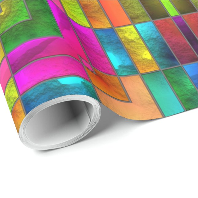 Papier Cadeau Verre tendu Art 4 Papier à envelopper (Coin rond)
