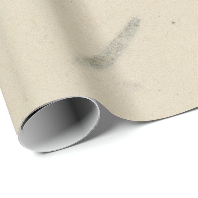 Papier Cadeau Verre vert d'herbe Florale naturel Beige crème (Coin rond)