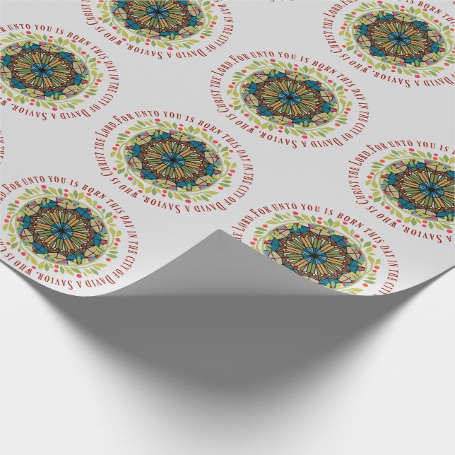 Papier Cadeau Vers de 2h11 de Luc de guirlande de Noël en verre (Coin)